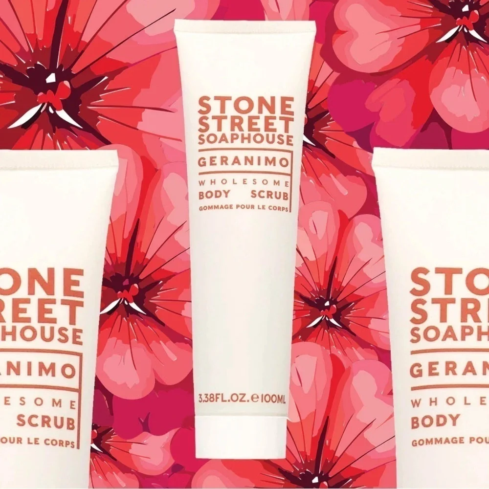 Geranimo Wholesome Body Scrub by Stone Street Soaphouse